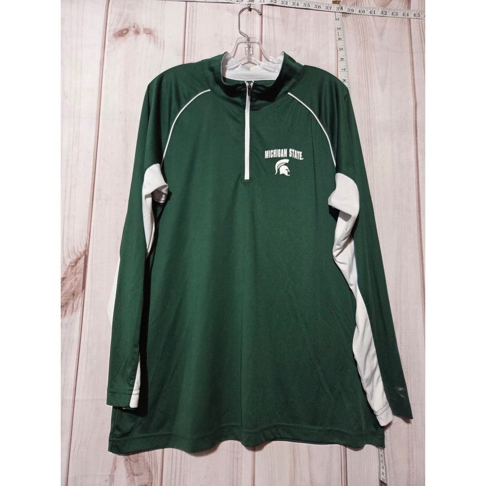 Michigan State Spartans Green Colosseum Quarter Zip Long Sleeve Shirt XL